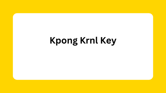 kpong krnl key