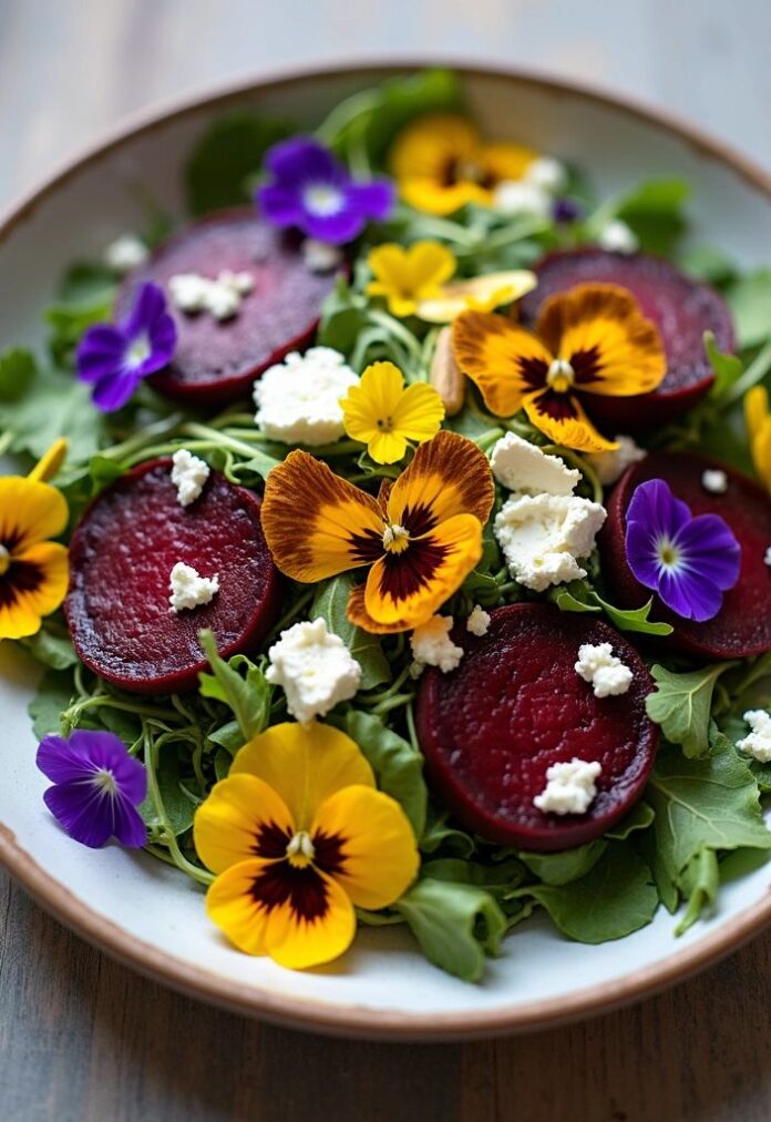 Edible flowers in desserts Edible flowers