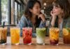 6 Top Bubble Tea & Iced Tea Spots Reinventing Britain’s Favourite Drink Six colourful bubble tea and iced tea drinks displayed in a modern British café