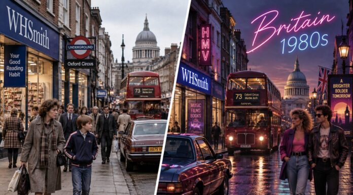 The Real British 1980s vs the AI Version: What It Actually Looked Like Real British 1980s street compared with an AI-generated version